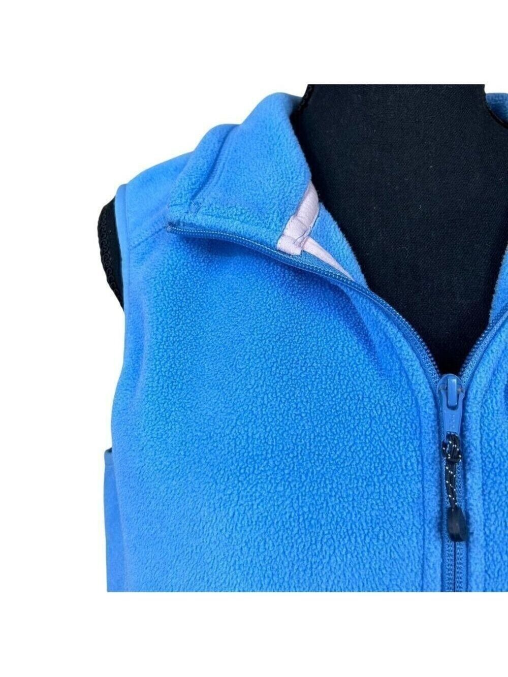 Vineyard Vines Womens Blue Fleece Vest Full Zip Hiking Top Size M - Picture 6 of 11